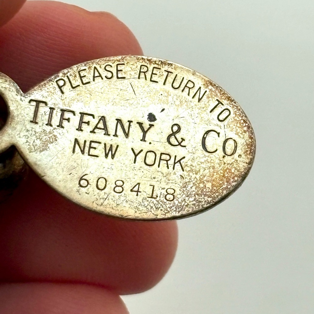 Tiffany & Co. Engraved Keyring – Screw Ball End | Sterling Silver